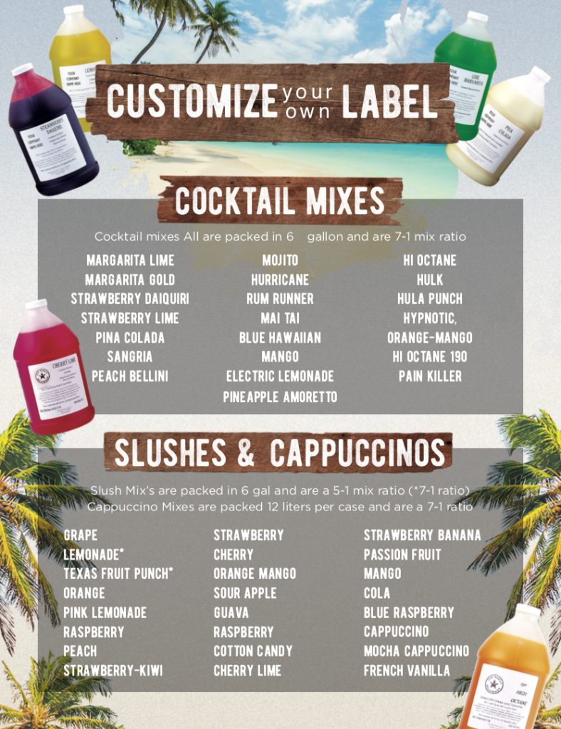 Products Top Shelf Beverages Dallas Houston